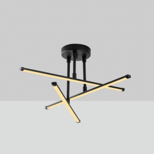 Lustra Ledflower Negru 51x51x26 cm - Img 5