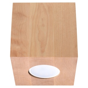 Lustra Quad din lemn, Natural 10x10x10 cm