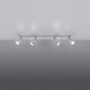 Lustra Ring Alb 80x6x16 cm - Img 3