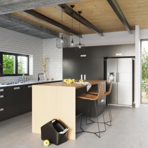 Lustra suspendata Celta Negru 23x23x95 cm - Img 6