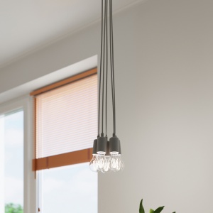 Lustra suspendata Diego Gri 15x15x90 cm - Img 11