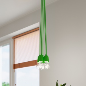 Lustra suspendata Diego Verde 15x15x90 cm - Img 11