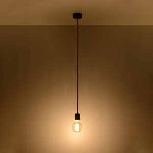 Lustra suspendata Edison Negru 8x8x106 cm - Img 3