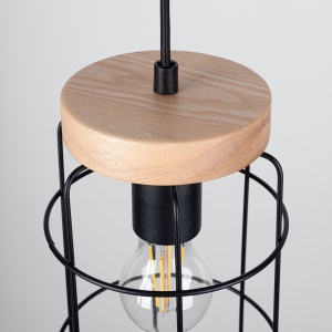 Lustra suspendata Gotto Negru 160x13x115 cm - Img 4