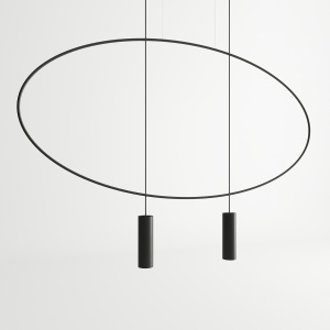 Lustra suspendata Holar Negru 131x6x170 cm - Img 2