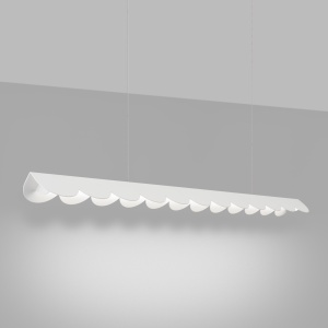 Lustra suspendata LED Biscuit Alb 4000K 131x13x200 cm - Img 3