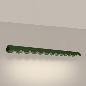 Lustra suspendata LED Biscuit Olive 3000K 131x13x200 cm - Img 3