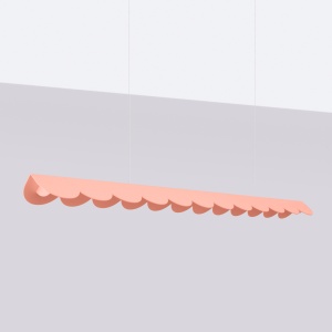 Lustra suspendata LED Biscuit Peach 3000K 131x13x200 cm - Img 2