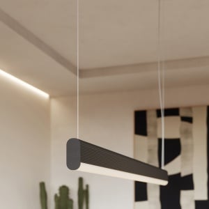 Lustra suspendata LED Farge Negru 3000K 120x8x150 cm - Img 14