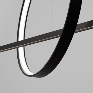 Lustra suspendata LED Glad Negru 4000K 120x20x212 cm - Img 6