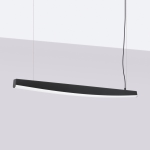 Lustra suspendata LED Jorun 120 Negru 3000K 120x3x210 cm - Img 2