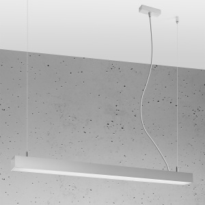 Lustra suspendata LED Pinne Gri 3000K 90x6x150 cm - Img 2