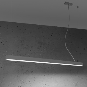 Lustra suspendata LED Pinne Gri 4000K 118x6x150 cm - Img 3