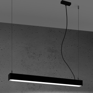 Lustra suspendata LED Pinne Negru 4000K 67x6x150 cm - Img 3