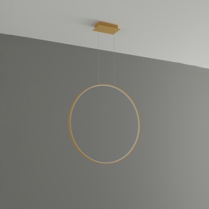Lustra suspendata LED Rio Auriu 4000K 78x16x150 cm - Img 2