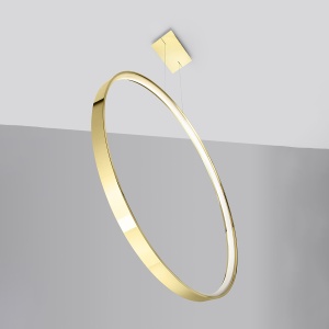 Lustra suspendata LED Rio Auriu lucios 3000K 78x16x150 cm - Img 4