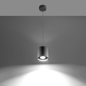 Lustra suspendata Orbis Gri 10x10x110 cm - Img 3