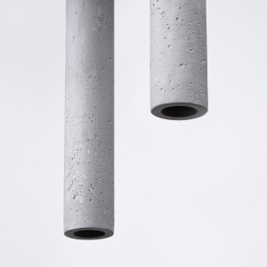 Lustra suspendata Pastelo din beton Gri 19.5x19.5x117 cm - Img 4