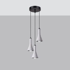 Lustra suspendata Rea din beton Gri 27x27x115 cm - Img 2