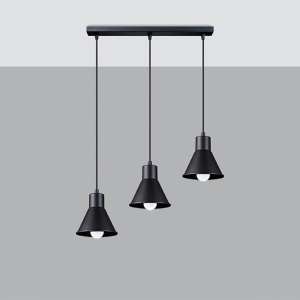 Lustra suspendata Taleja Negru 45x14x120 cm - Img 2