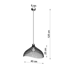 Lustra suspendata Umb Negru 40x40x125 cm - Img 4