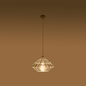 Lustra suspendata Umberto Alb 32x32x120 cm - Img 3