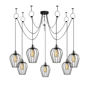 Lustra Tel Negru 160x130 cm - Img 5