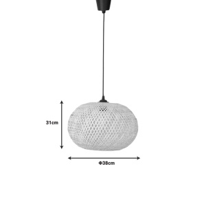 Lustra Universe E27 bambus natural 38x38x31+ cm - Img 3