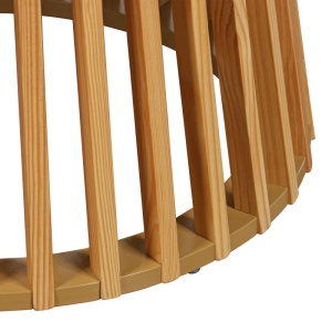 Masa de cafea Domonic, Pako World, MDF, Natural, 80x80x45 cm - Img 4