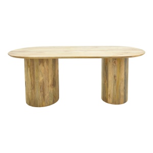 Masa de dining, Flute, Natural, 90x200x76 cm - Img 3