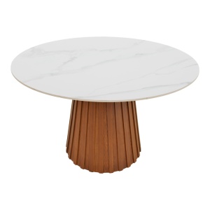 Masa dining Franzel, Alb, 120x120x75 cm - Img 3
