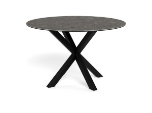 Masa dining Heaven, Negru, 75.5x119x119 cm - Img 3