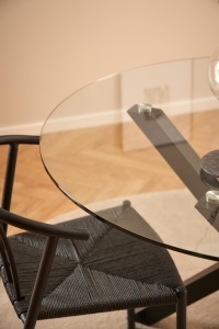 Masa dining Heaven V1, Transparent, 75.5x119x119 cm - Img 2