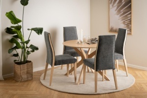 Masa dining I_Duncan, Alb, 75x105x105 cm - Img 4
