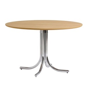 Masa dining MENFI, Stejar deschis, 120x75x120 cm - Img 2