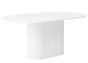 Masa dining NOLA, Alb, 95x75x180 cm