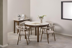 Masa dining Southampton, Bej, 75x120x120 cm