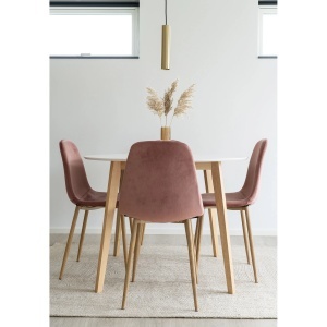 Masa dining Vojens, Alb, 105x105x75 cm - Img 2