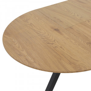 Masa extensibila Frances MDF de culoare sonoma - negru 100 - 140x100x75cm - Img 6
