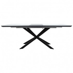 Masa Palan Extensibila Negru - Alb Gri 200x80x77 cm - Img 3