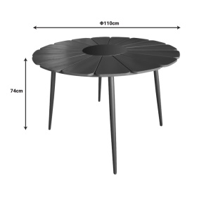 Masa Pinap, Pako World, Negru, 110x74 cm - Img 4