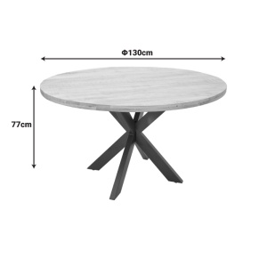 Masa Royalty I Natural 130x130x77 cm - Img 6
