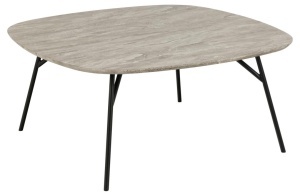 Masuta de cafea Caracas, Gri, 40x90x90 cm - Img 3