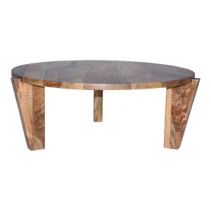 Masuta de cafea, Japandi, Pako, Natural 90x90x35 cm - Img 3