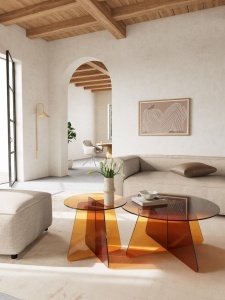 Masuta de cafea Samos, Maro, 40x80x80 cm - Img 2
