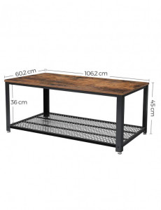 Masuta de Cafea Vasagle, 106.6x60.6x45cm - Img 5