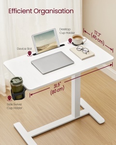 Masuta de laptop Vasagle Alb 80x45x102 cm - Img 5
