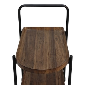 Masuta laterala carucior cu roti, Whelea, Nuc, 40x60x69 cm - Img 6
