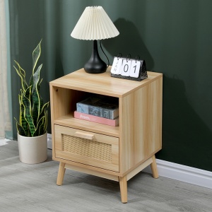 Noptiera cu raft, Scandy, Pako, Natural 40x39.5x55 cm