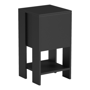 Noptiera, Reppo, Negru, 30x30x55 cm - Img 2